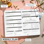 Clever Fox Planner – Undated Weekly & Monthly Planner for Productivity, Time Management & Goals – Organizer Journal – A5 (Periwinkle)