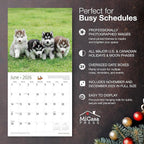 MICASA PRESS Siberian Husky Puppies 2026 Wall Calendar 12 Month | 12" x 24" Open | Thick & Sturdy Paper | Holiday Gift | Cute Puppy Dog Calendar 2026