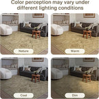 GENIMO 9x12 Area Rugs for Living Room, Machine Washable Non Slip Vintage Rugs, Low Pile Lightweight Print Rug for Bedroom, Dining Room, Home Office, Tan Brown