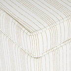 Spatial Order Home Decor | Dinah Collection Modern Storage Ottoman | Ottoman with Storage for Living Room & Bedroom(Cream Marigold Pinstripe Fabric)