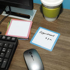Dry Erase Magnets Set - 24 Pack - 4x4 in Whiteboard Magnetic Notes Planning Pads Labels - Small White Board Magnet Strips Name Tags for Home and Office