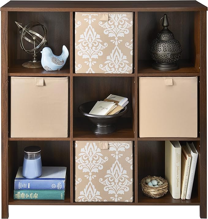 ClosetMaid 16057 Premium Adjustable 9-Cube Organizer, Dark Chestnut