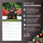MICASA PRESS Rottweilers 2026 Wall Calendar 12 Month | 12" x 24" Open | Thick & Sturdy Paper | Holiday Gift | Cute Puppy Dog Calendar 2026