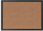 U Brands Cork Bulletin Board, 17" x 23", Black Wood Frame
