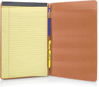 Legal Size Padfolio, 8.5 x 14 Inch Portfolio Folder for Legal Pad, Professional Padfolio for Job Interviews, Business Meetings, and Attorneys (Saddle Tan)