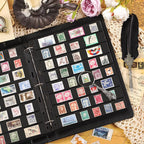 10 Sheets 20 Pages Postage Stamp Album Pages, 8 Pockets 7.7X 1.18in Stamp Collection Inserts, 9 Hole Standard Stamp Collecting Album Sleeves for Stamp Collection Binder IS010810