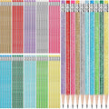 TecUnite 120 Pcs #2 HB Pencils with Eraser No 2 Unsharpened Wooden Hexagonal Pencils for Adults Gifts for School Exam art Learning Office Sketching(Glitter Series)