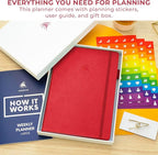Clever Fox Planner Large – Undated Weekly & Monthly Planner for Productivity, Time Management & Goals – Organizer Journal – 7x10” (Red)