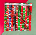 Jsehchya 72PCS Wooden cased Christmas Pencils for Kids with Erasers, Wood Pencils for School,Drawing,Gift (72PCS) (Christmas, 72)