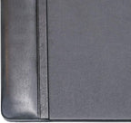 Dacasso Black Leather 22" x 14" Side Rails Desk Pad