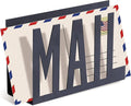 MyGift Mail Holder Organizer Countertop Modern Metal Black with Cutout MAIL Lettering Design, Office Desktop Envelope and Document Storage Rack