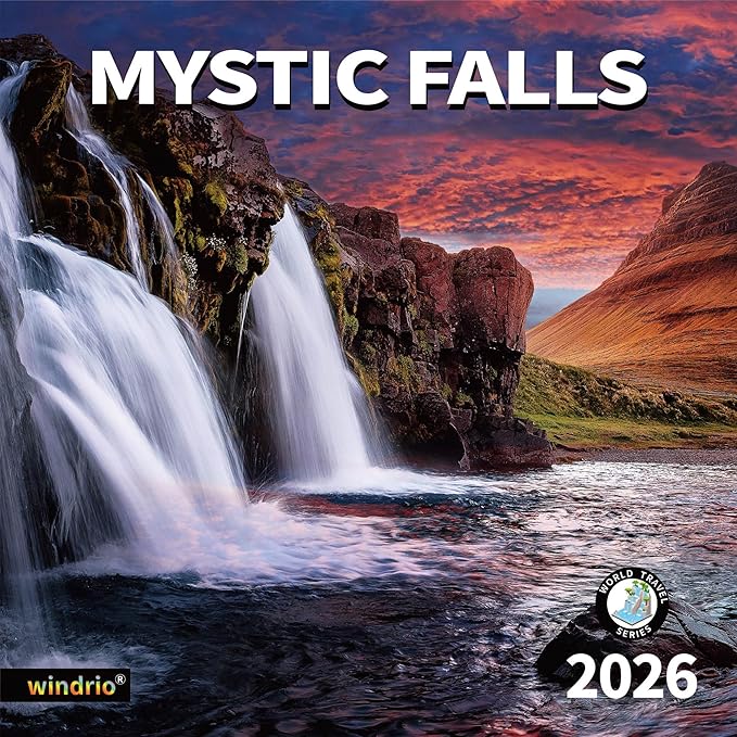 2026 Wall Calendar,Calendar 2026, July 2025 - December 2026, Wall Calendar Mystic Falls, 12" x 24" Opened,Full Page Months Thick & Sturdy Paper for Gift Perfect Calendar Organizing & Planning
