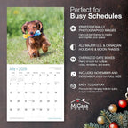 MICASA PRESS Longhaired Dachshund Puppies 2026 Wall Calendar 12 Month | 12" x 24" Open | Thick & Sturdy Paper | Holiday Gift | Cute Weiner Puppy Dog Calendar 2026