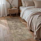 GENIMO Runner Rug 2x5 Non Slip Machine Washable Hallway Runner Vintage Rug, Low Pile Lightweight Rugs for Entryway, Hallway, Kitchen and Corridor, Chestnut Brown