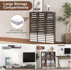 EasyPAG Wooden Literature Organizer with Adjustable Shelves, 48 Compartments Office Paper Organizer Storage 24000 Sheets Letter Size Paper, Student Mailbox for Classroom, Archaize