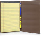 Legal Size Padfolio, 8.5 x 14 Inch Portfolio Folder for Legal Pad, Professional Padfolio for Job Interviews, Business Meetings, and Attorneys (Dark Brown)