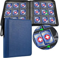 GEAoffice Top Loader Binder Holds 324 Cards, Side Loading 9 Pocket Card Binder for Toploader 3"×4" Rigid, Premium Archival Safe Card Collection Binder Holder for MTG, TCG, Sports Cards, Blue
