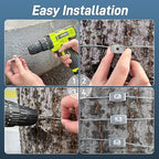 Sumloty 100-Pack 304 Stainless Steel Fence Staples, 1.6 Inch Reusable Fence Screw Nails for Wire Mesh and Woven Fencing, Easy Install with Power Drill
