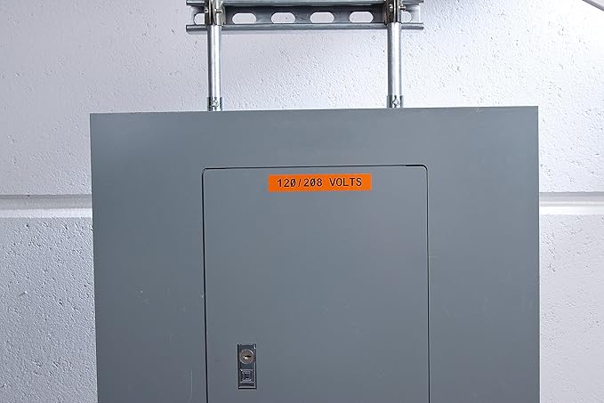 Brady Authentic (M21-750-595-OR) All-Weather Vinyl Label for Indoor/Outdoor ID, Lab and Equipment Labeling, Black on Orange- For M210, M210-LAB, M211, BMP21-PLUS and BMP21-LAB Printers, .75" W, 21' L