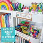 Desk Name Tags for Classroom -25 Student Name Plates for Classroom Kindergarten, Preschool, 1st, 2nd & 3rd Grade, 9x3 Teacher Nameplates for Student Desks & Cubbies, Smiley Nametags