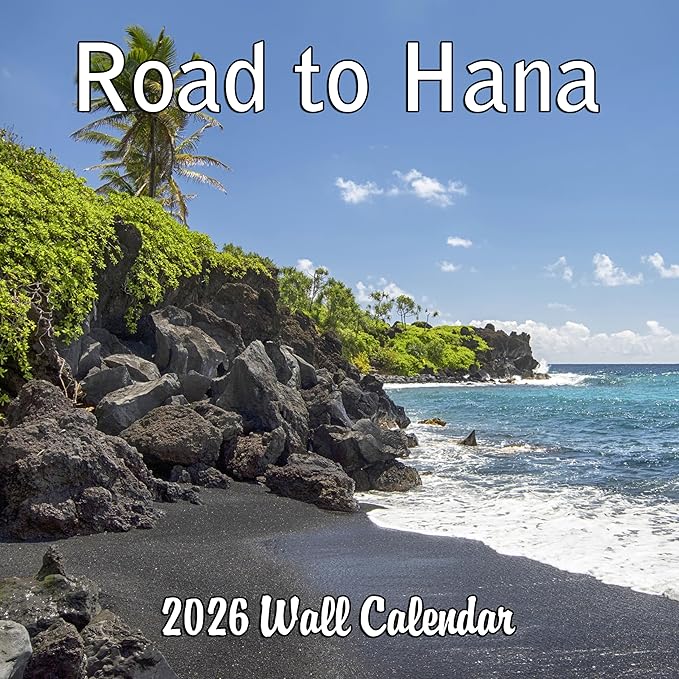 2026 Road to Hana Maui Hawaii Monthly Wall Calendar | Travel Calendar 2025-2026