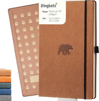 Dingbats* - Wildlife A4 Lined Notebook - Extra Large Hardcover PU Leather Journal - for Work, Travel - Pocket, Elastic Closure, Pen Holder, Bookmark
