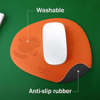 GREEDY FARMERS Mouse pad, Non-Slip Washable Waterproof Computer Mouse pad (Tangerine)