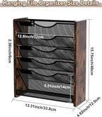 PAG-Mass Wall File Organizer,6 Tier Mesh Mail Organizer Wall Mounted,Hanging File Holder,Magazine Rack for Documents,Magazine,Literature,File,Mails,Envelopes