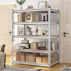 REIBII 2020LBS Garage Shelving Heavy Duty 5 Tier Storage Shelves Adjustable Metal Shelving for Basement, Warehouse, Pantry, Closet, Kitchen, Easy Assembly, 72" H x 35.55" W x 16" D, Galvanized