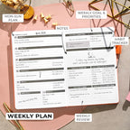 Clever Fox Planner – Undated Weekly & Monthly Planner for Productivity, Time Management & Goals – Organizer Journal – A5 (Orange)