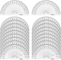 20 Pack Plastic Protractor, 180 Degrees Protractor for Angle Measurement Student Math, 4 Inches, Clear