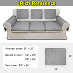 Couch Arm Covers, Waterproof Armrest Cover for Sofa, Armchair, Loveseat, Non-Slip Recliner Arm Cover, Sofa Arm Covers, Headrest Covers, Arm Chair Covers Set of 2 (Gray, 24"×20")
