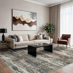 GENIMO Rugs for Bedroom-Washable 6x9 Area Rugs Lightweight Low Pile, Modern Printed Non-Slip Carpet for Living Room, Playroom, Dining Room, Office, Mystic Forest