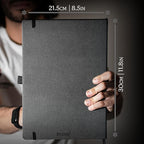 Dingbats* - Wildlife Plain Extra Large A4 Notebook - PU Leather Hardcover Journal for Work, Writing - Pocket, Elastic Closure, Pen Holder, Bookmark