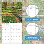 2026 Wall Calendar,Calendar 2026, November 2025 - December 2026, Wall Calendar Gardens, 12" x 24" Opened,Full Page Months Thick & Sturdy Paper for Calendar Organizing & Planning