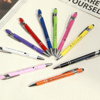ENOMY Personalized Pens Bulk Free Engraved with Logo/Name/Message Black Ink Custom Pens Customized Stylus Ballpoint Pens Ideal Gifts for Business Anniversary (100)