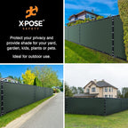Xpose Safety Privacy Fence Screen 4’ x 50’ – Heavy Duty Green Mesh with 90% Visibility Block, UV Protection – for Garden, Yard, Nursery, Kennel, Dog Run, Greenhouse