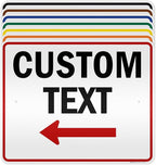 Custom Arrow Directional Sign, Left Arrow, 24x30 Inches, 3M EGP Reflective, Rust Free .080 Aluminum, Fade Resistant, Made in USA by My Sign Center