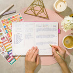 Clever Fox Self-Care Journal – Daily Reflection Notebook – Mental Health & Personal Development Planner, Meditation & Mood Log, A5 (Violet Blossom)