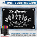 HBCY Creations Rustic Blue Wooden Magnetic Wall Chalkboard, Extra Large Size 24" x 36", Framed Decorative Chalkboard - Great for Kitchen Decor, Weddings, Restaurant Menus and More! (24" x 36")