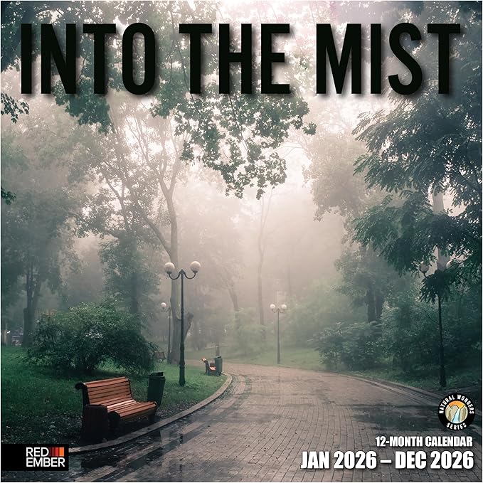 RED EMBER Into the Mist 2026 Wall Calendar 12 Month | 12" x 24" Open | Thick & Sturdy Paper | Holiday Gift | Nature Calendar 2026