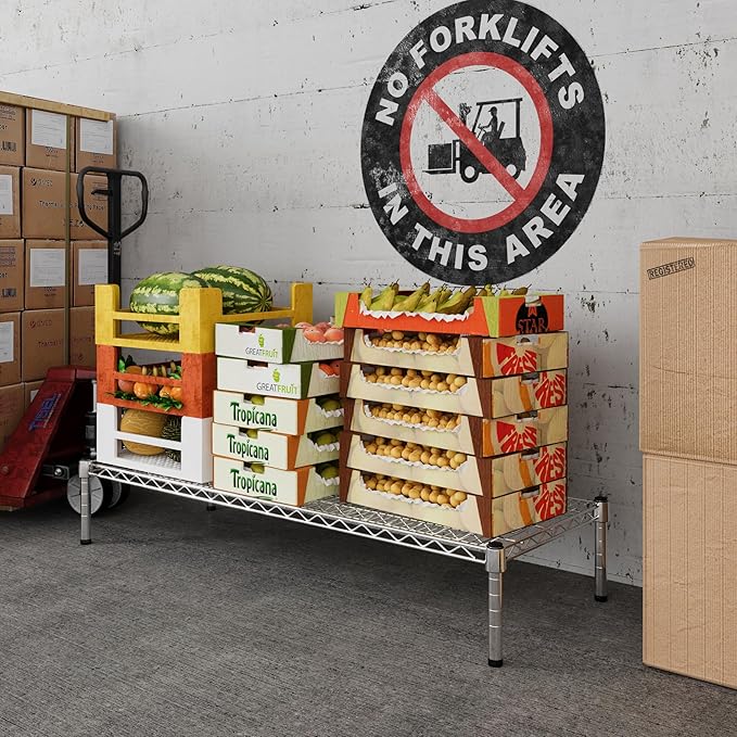 Regal Altair 18" Deep x 48" Wide x 8" Height Wire Shelving Kit | 1-Tier | NSF Commercial Storage Rack Unit
