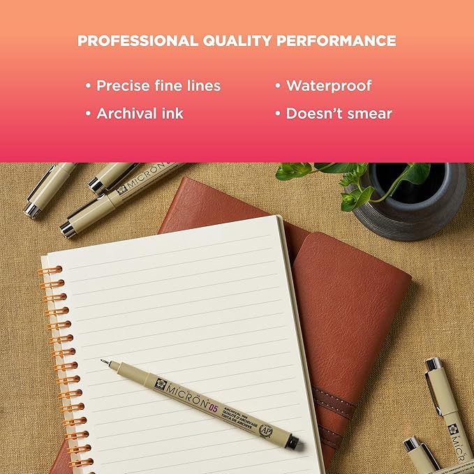 SAKURA Pigma Micron Black Ink Multi-tip Set, 72 Pen Count