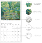 Graphique 2026 Monet Mini Wall Calendar | 7” x 7” | Thick Paper | Home & Office Organizer | Large Monthly Grid | 3 Languages & Marked Holidays | 4 Month Preview Page for 2027