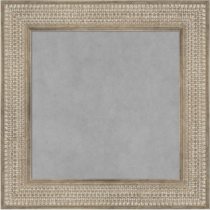 Amanti Art Silver Framed Magnetic Board 22x22 Small Vision Board for use with Magnets, 100% Metal Sheet to Display Items as Office Decor or for Home Organization in mudroom, Kitchen or Kids Room