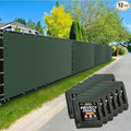 Xpose Safety Privacy Fence Screen 8’ x 50’ (12 Pack) – Heavy Duty Green Mesh with 90% Visibility Block, UV Protection – for Garden, Yard, Nursery, Kennel, Dog Run, Greenhouse