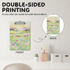 APIILVPQ Wild Flower Clipboard, Colorful Clipboards with Low Profile Clip for Office School Use, Floral Gifts Wooden Clip Boards for Nurses Teachers Students - B06