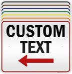 Custom Arrow Directional Sign, Left Arrow, 18x24 Inches, 3M EGP Reflective, Rust Free .080 Aluminum, Fade Resistant, Made in USA by My Sign Center