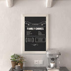 HBCY Creations 20" X 30" Matte White Solid Wood Frame Wall Chalkboard, Magnetic Surface, Home Décor, Restaurant & Café Menus, Blackboard, Includes Chalk, Eraser & Hanging Hardware