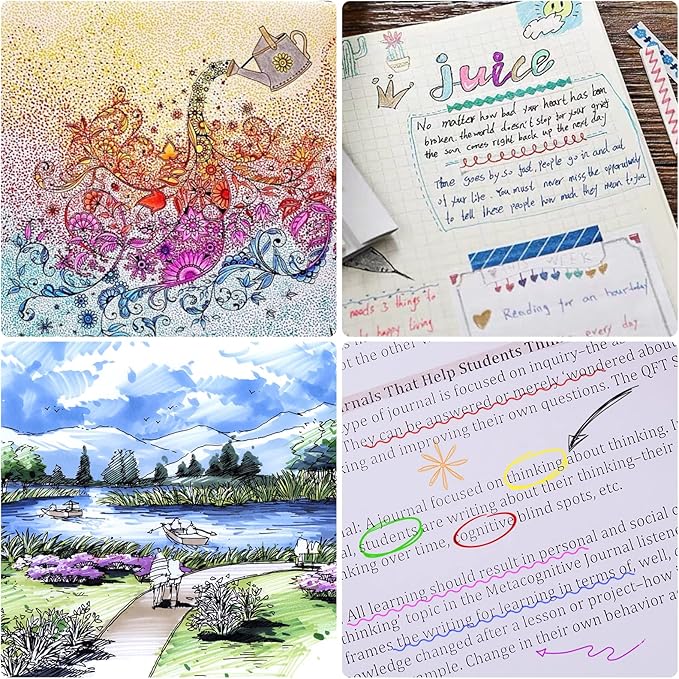 Attom Tech Art [12 Colors] 05 Micro, Fineliner Pen Set Ink, Fine Point Pen,Multi-liner, Sketching, Anime,Artist Illustrating/Technical Drawing,Office Documents